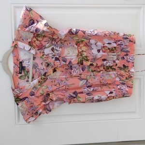 Inc International Concepts floral blouse size L